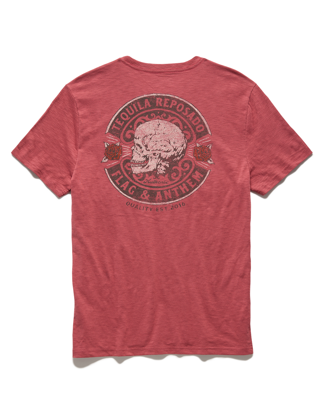 TEQUILA REPOSADO SKULL ROSES SLUB TEE