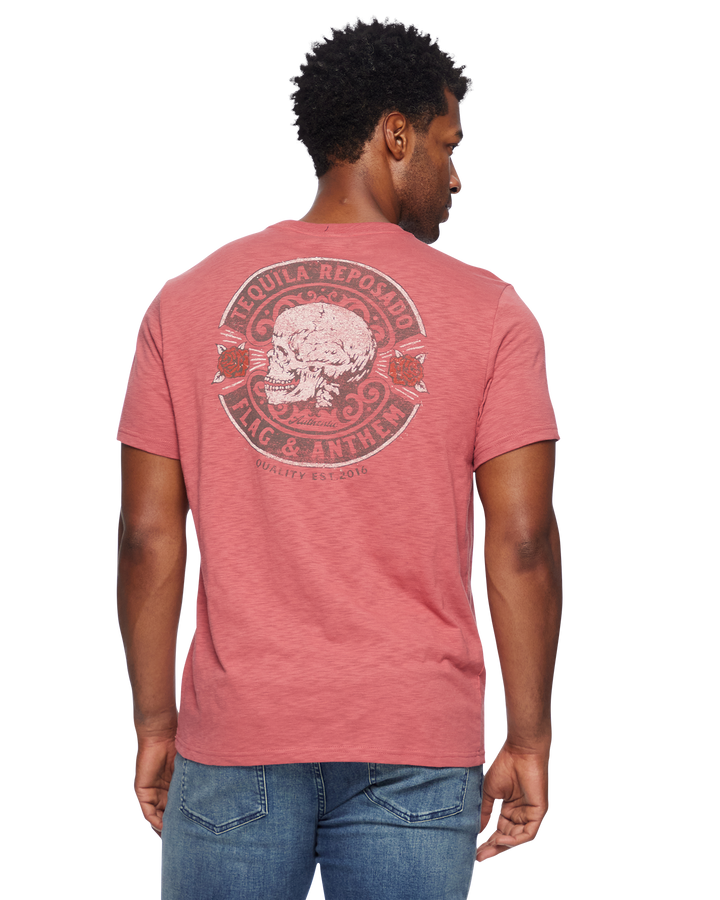 TEQUILA REPOSADO SKULL ROSES SLUB TEE