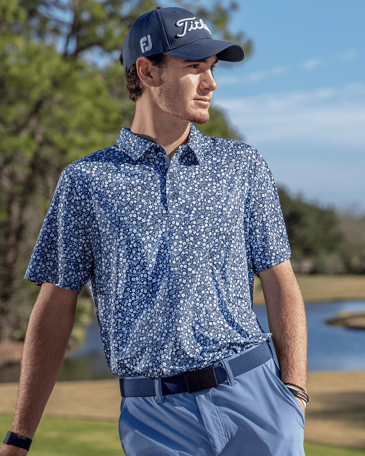 MVP COBBTOWN FLORAL PRINT POLO