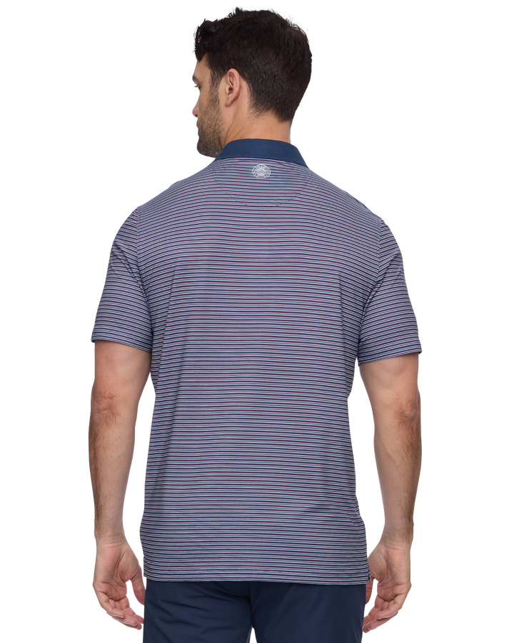 MVP KIAWAH CONTRAST COLLAR MINI STRIPE POLO