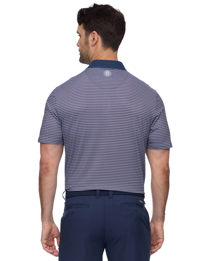 MVP KIAWAH CONTRAST COLLAR MINI STRIPE POLO