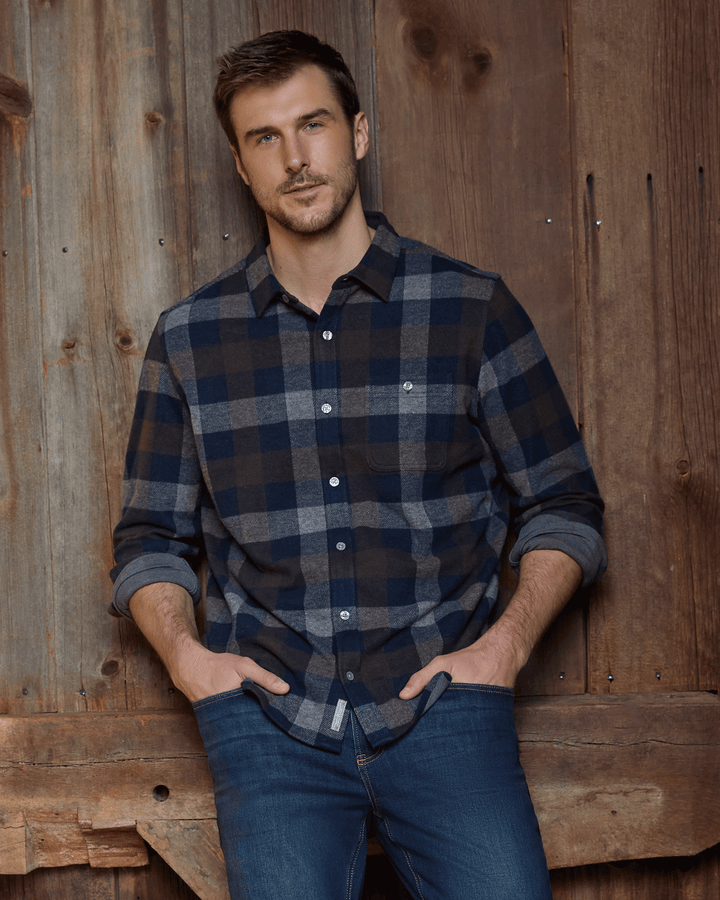 HIPPIE COWBOY HERO STRETCH FLANNEL SHIRT