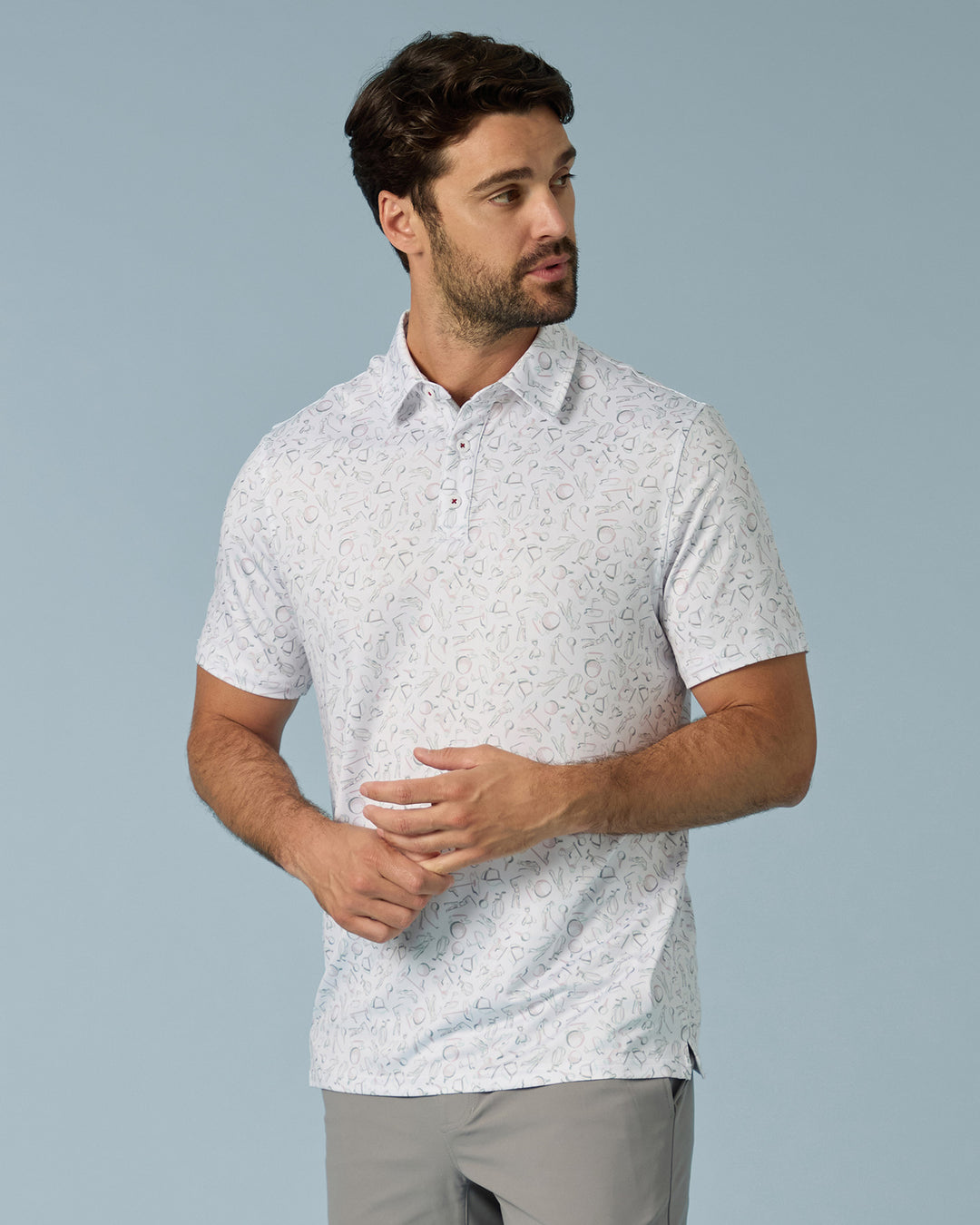 MVP LINTON GOLF PRINT PERFORMANCE POLO