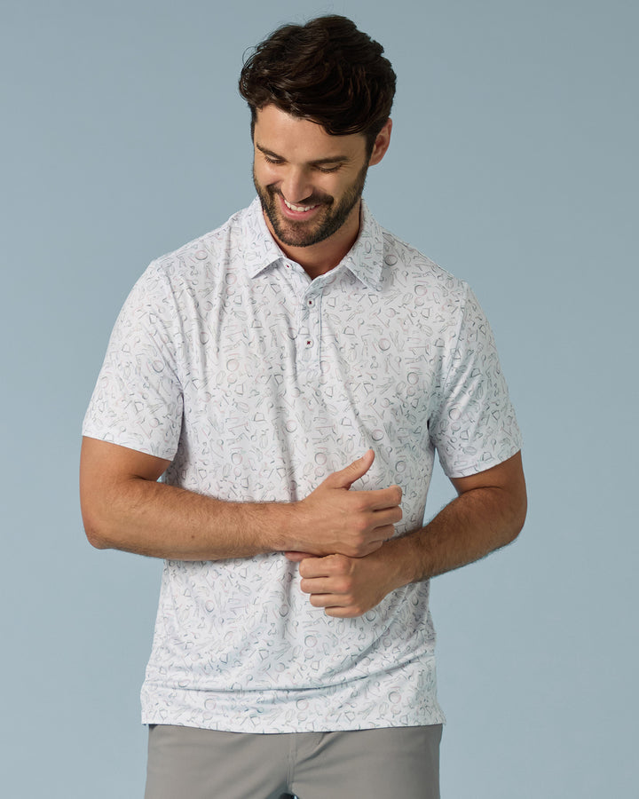 MVP LINTON GOLF PRINT PERFORMANCE POLO