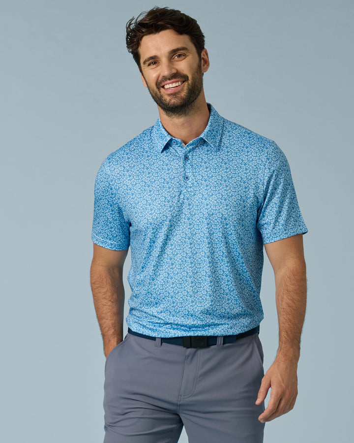 MVP NEWNAN HIBISCUS PRINT POLO