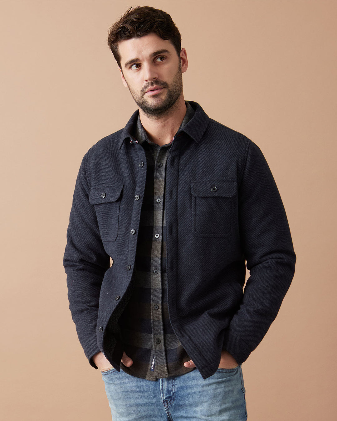 HADLEY SHERPA-LINED SHIRT JACKET