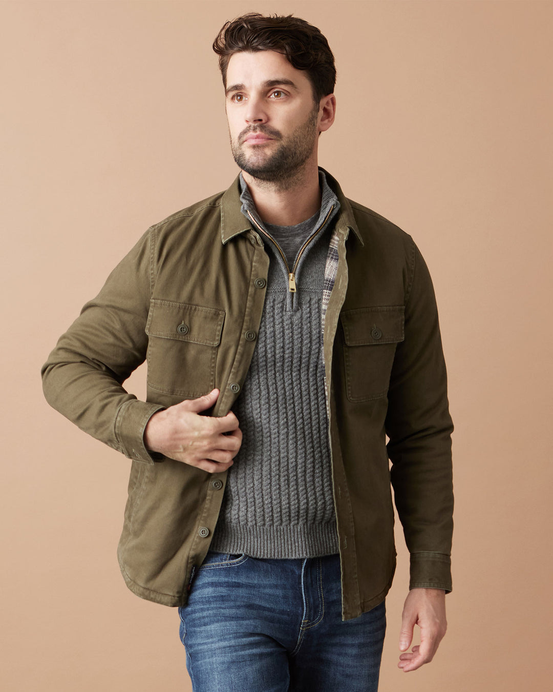 DUNN FLANNEL-LINED STRETCH JACKET