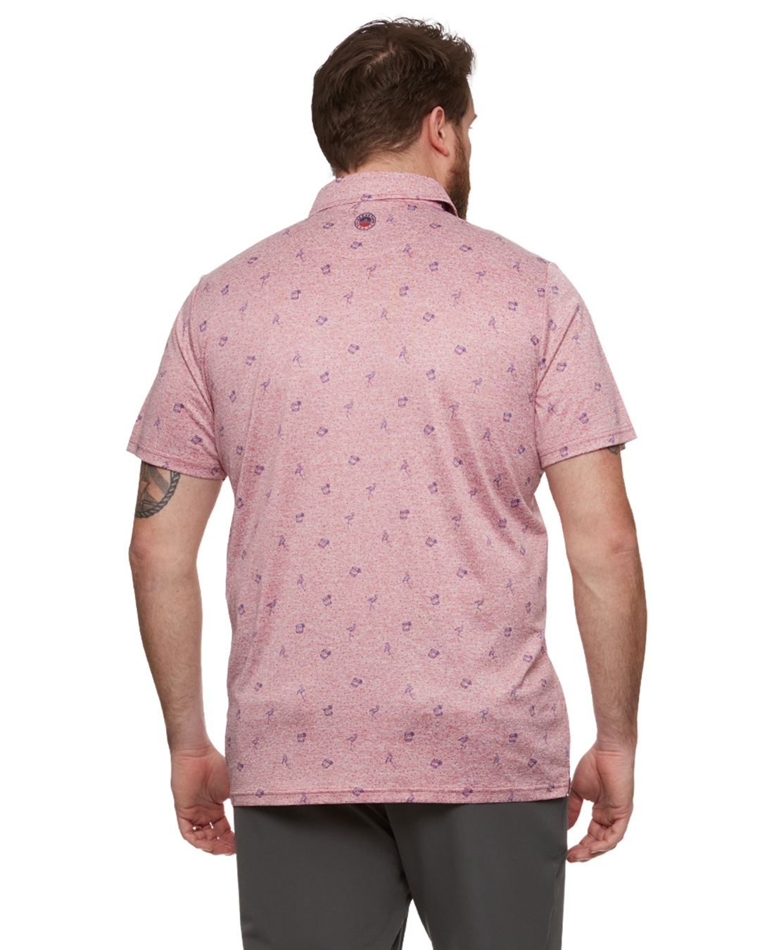 BEAUFORT FLAMINGO PRINT PERFORMANCE POLO BIG & TALL (FINAL SALE)