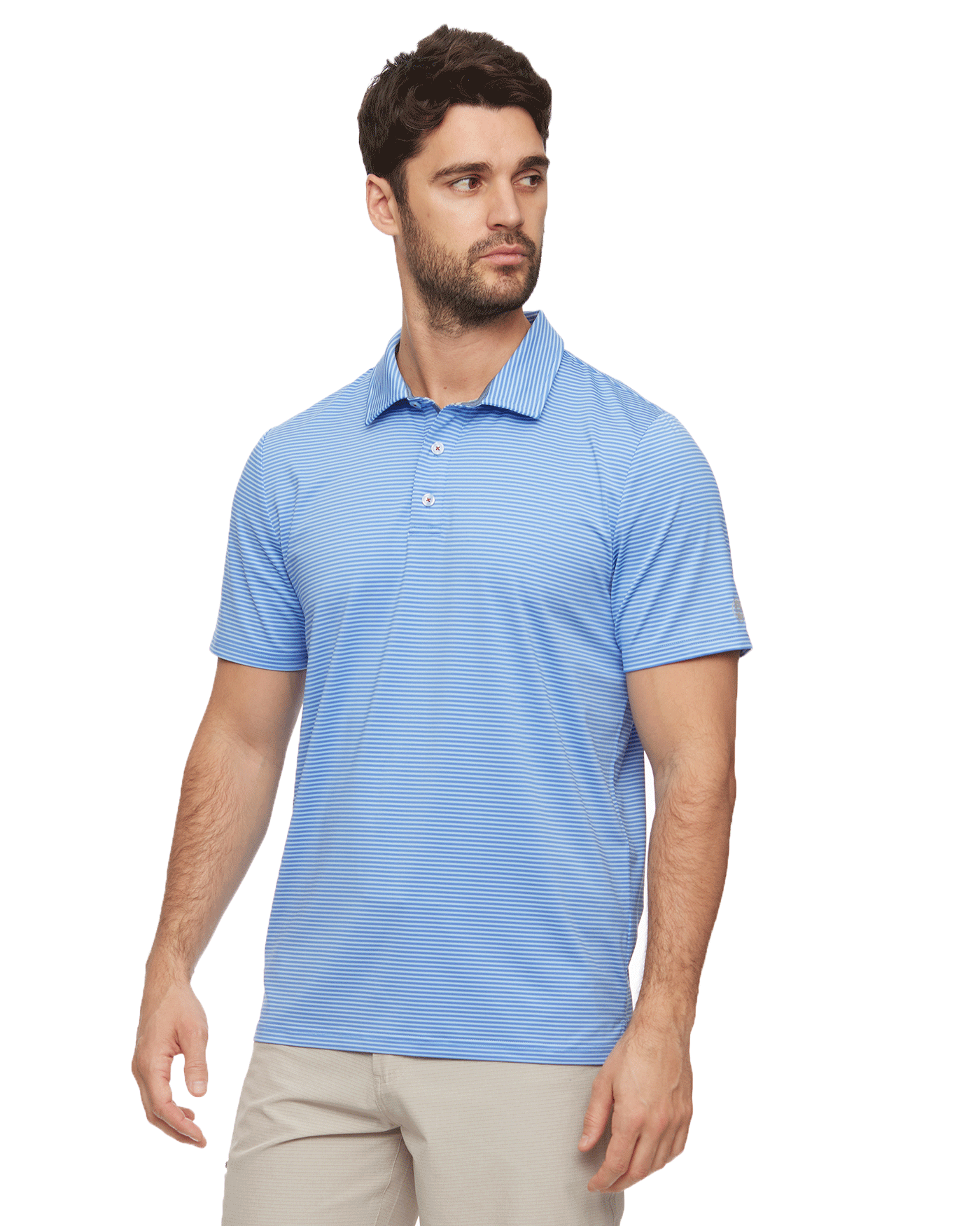 NAPLES STRIPED PERFORMANCE POLO – Flag & Anthem