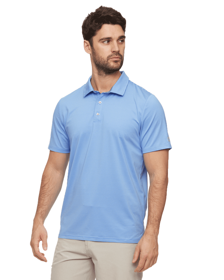 NAPLES STRIPED PERFORMANCE POLO