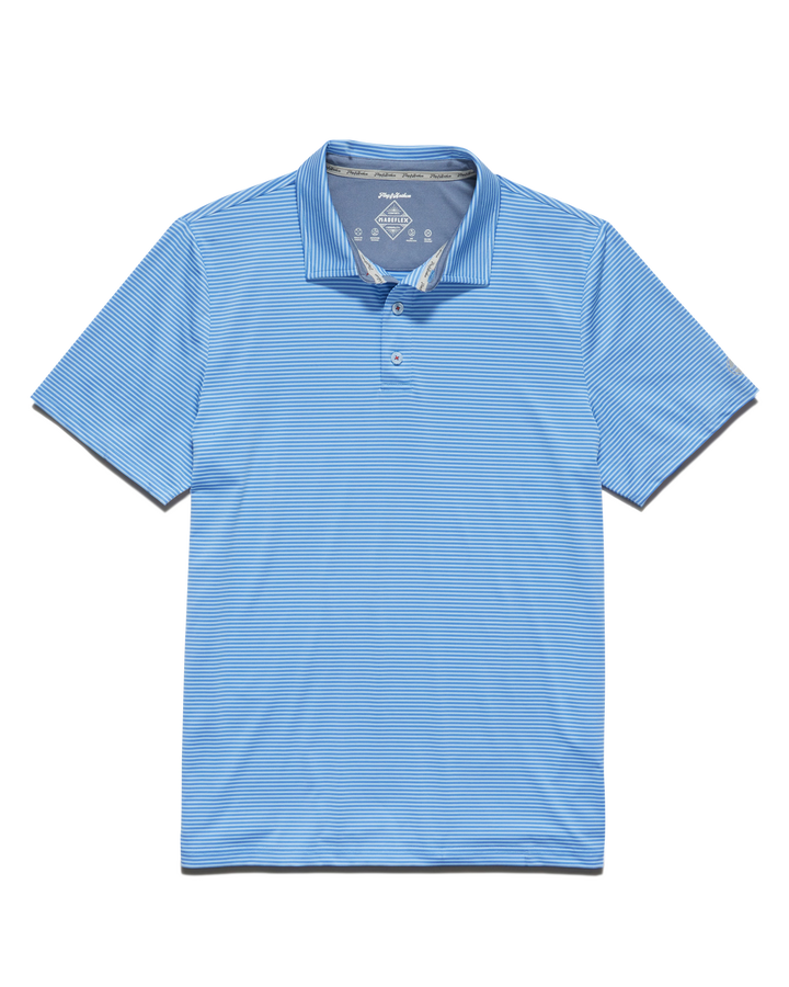 NAPLES STRIPED PERFORMANCE POLO