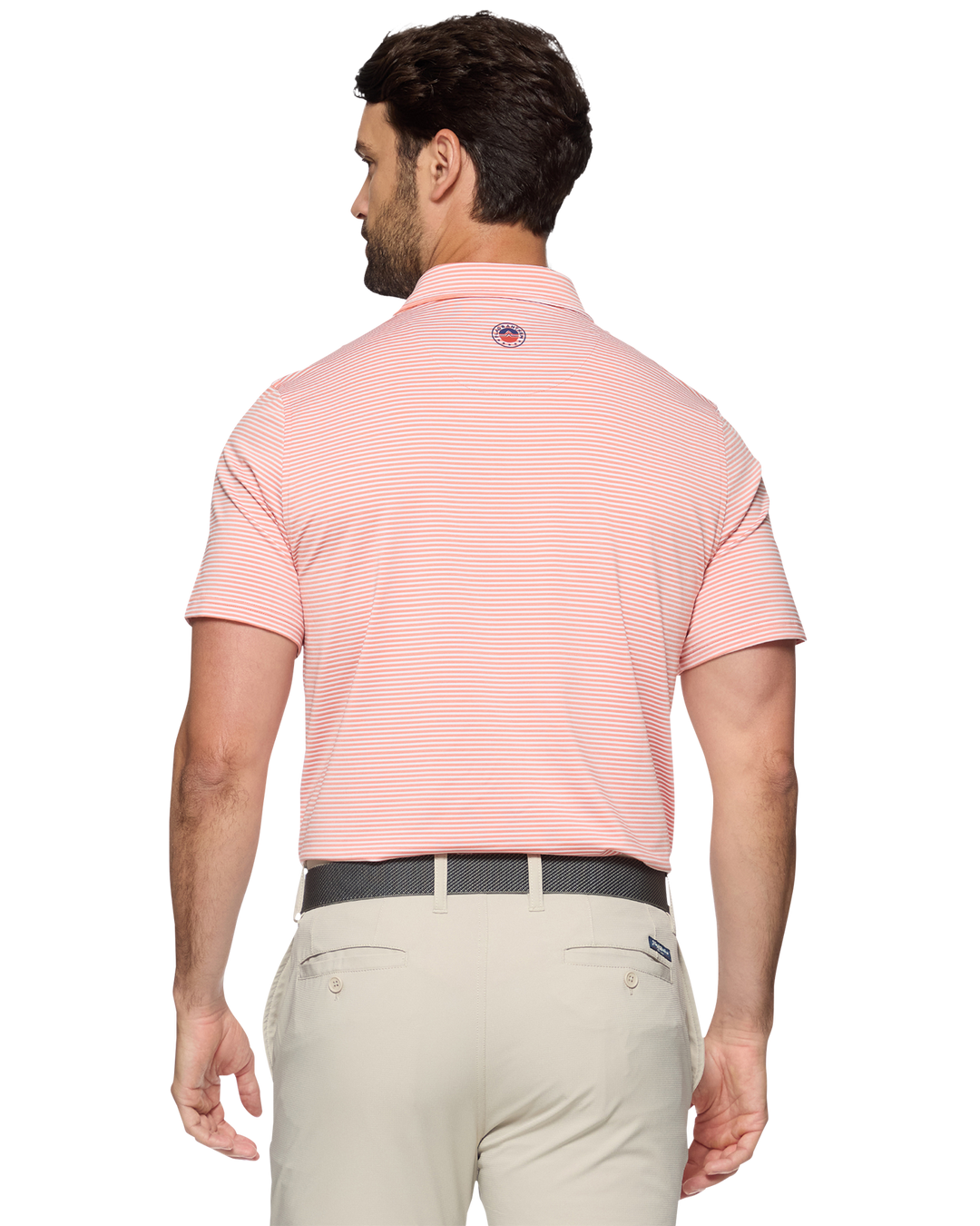 NAPLES STRIPED PERFORMANCE POLO