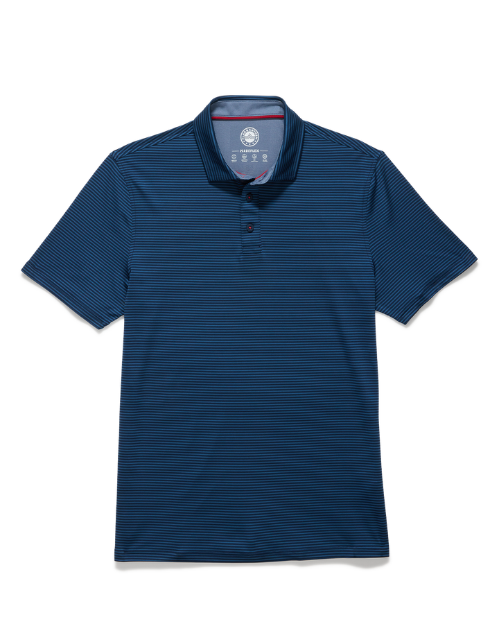 NAPLES STRIPED PERFORMANCE POLO