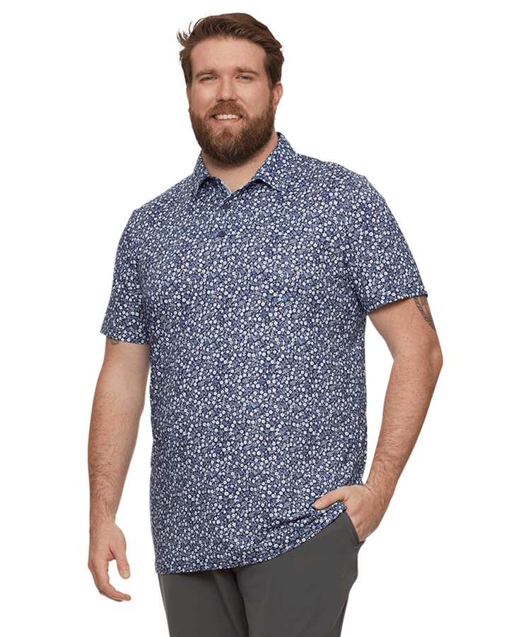 MVP COBBTOWN FLORAL PRINT POLO BIG & TALL