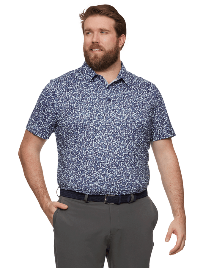 MVP COBBTOWN FLORAL PRINT POLO BIG & TALL