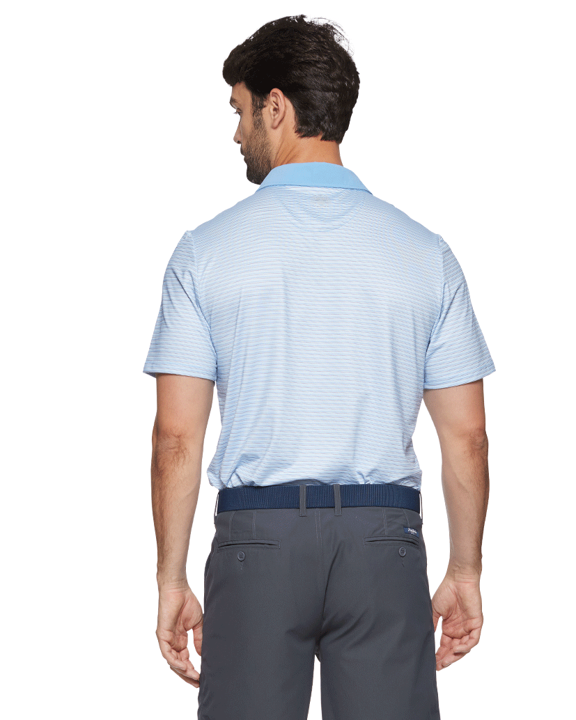 MVP KIAWAH CONTRAST COLLAR MINI STRIPE POLO