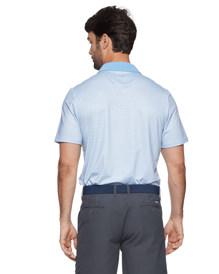 MVP KIAWAH CONTRAST COLLAR MINI STRIPE POLO