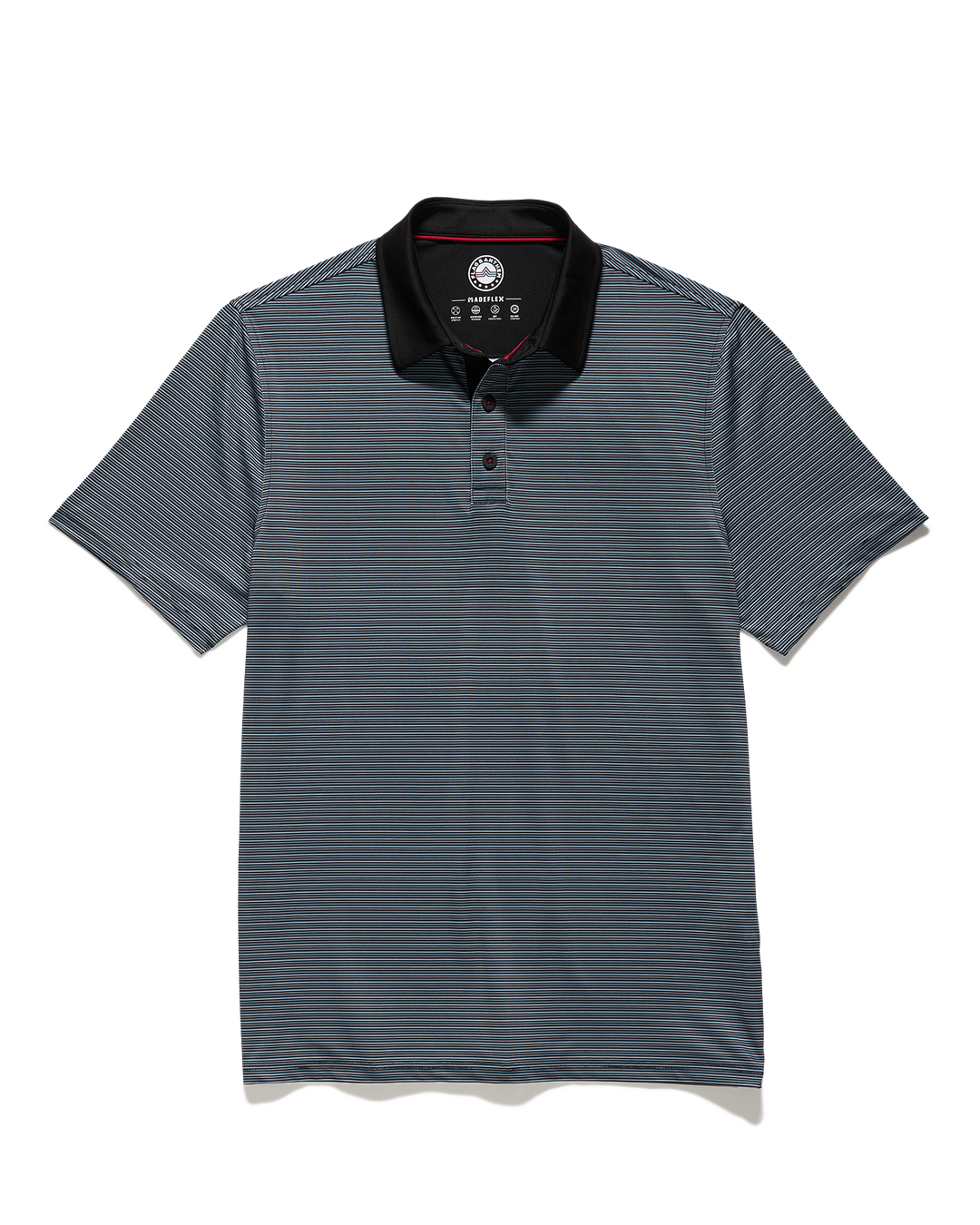 MVP KIAWAH CONTRAST COLLAR MINI STRIPE POLO