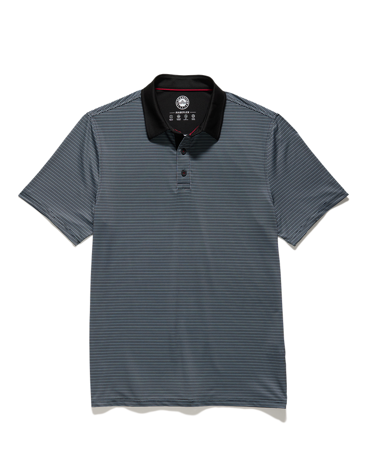 MVP KIAWAH CONTRAST COLLAR MINI STRIPE POLO