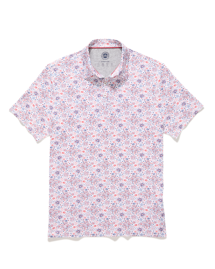 MVP FAIRHOPE FIREWORKS PRINT POLO