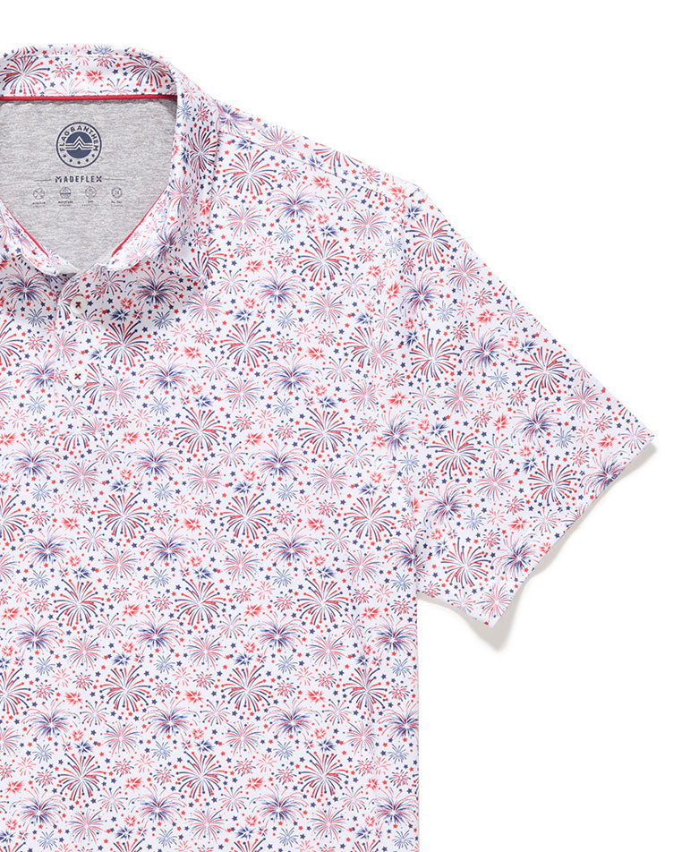 MVP FAIRHOPE FIREWORKS PRINT POLO