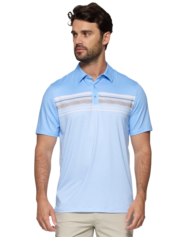 MVP NORMAN BLOCKED CHEST STRIPE POLO