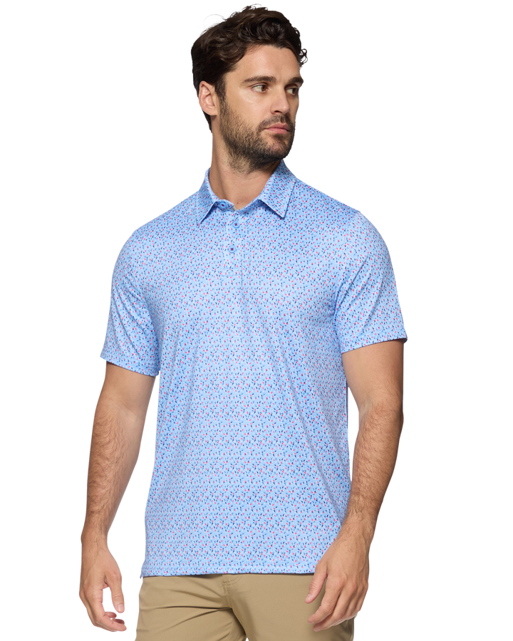 MVP SANTEE FERN PRINT POLO