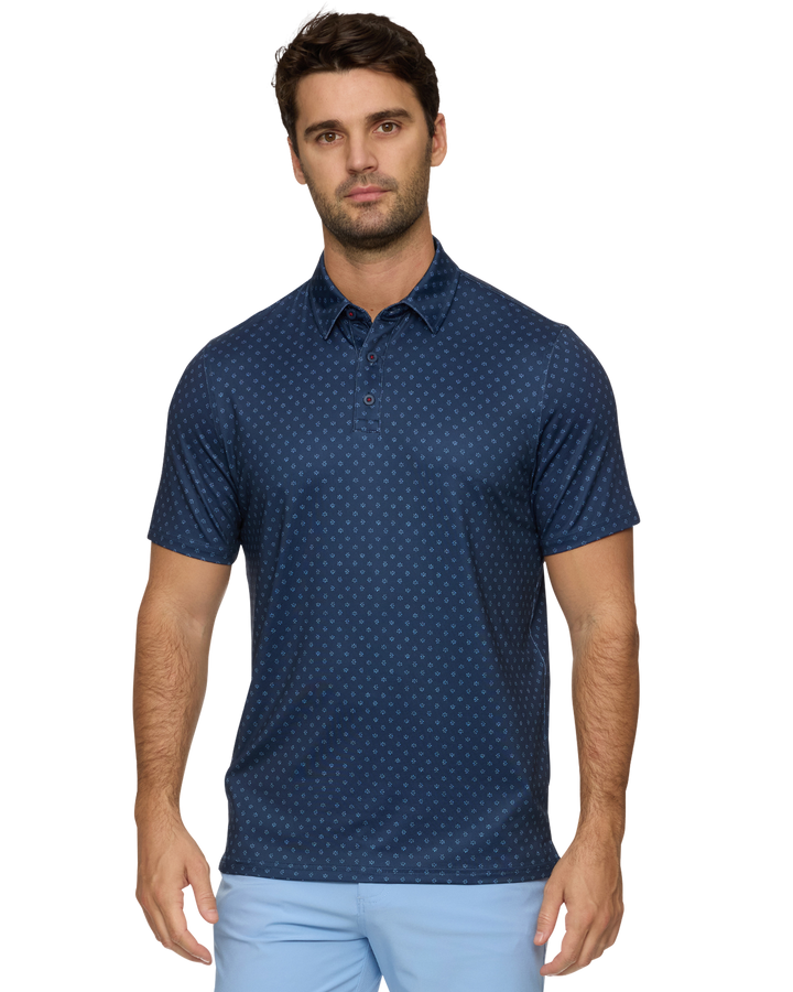 MVP SIENNA LEAF PRINT POLO