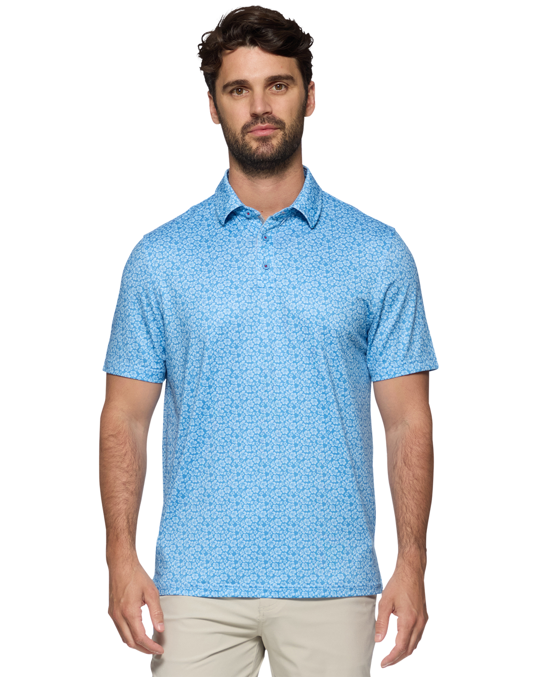 MVP NEWNAN HIBISCUS PRINT POLO