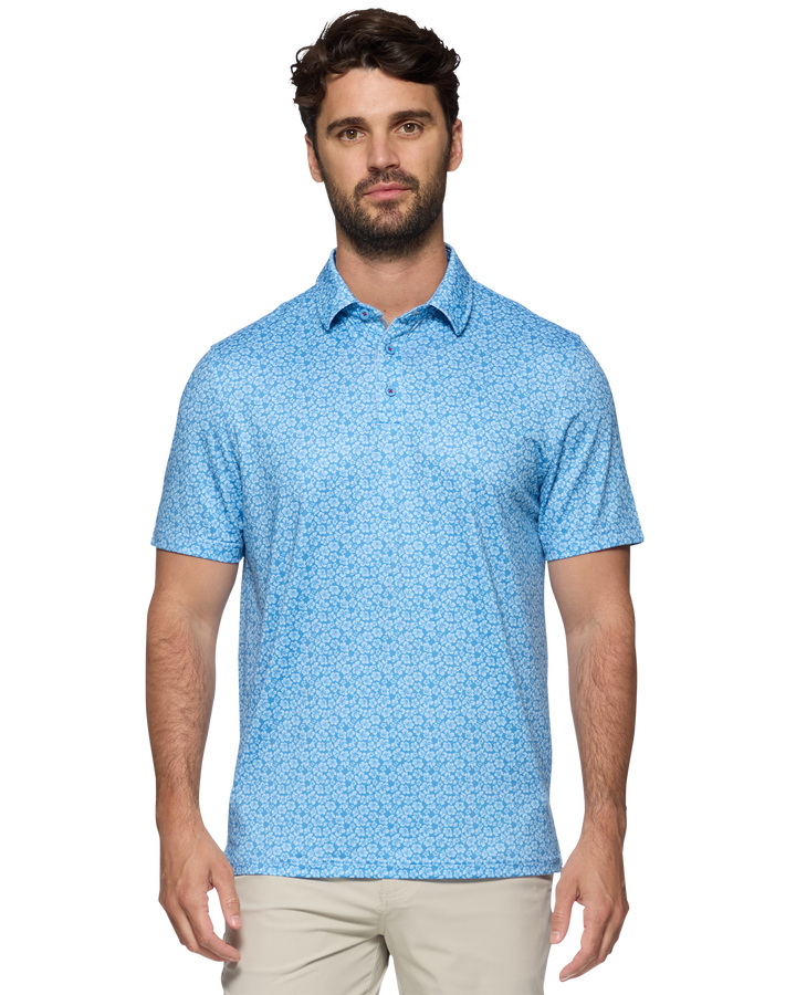 MVP NEWNAN HIBISCUS PRINT POLO