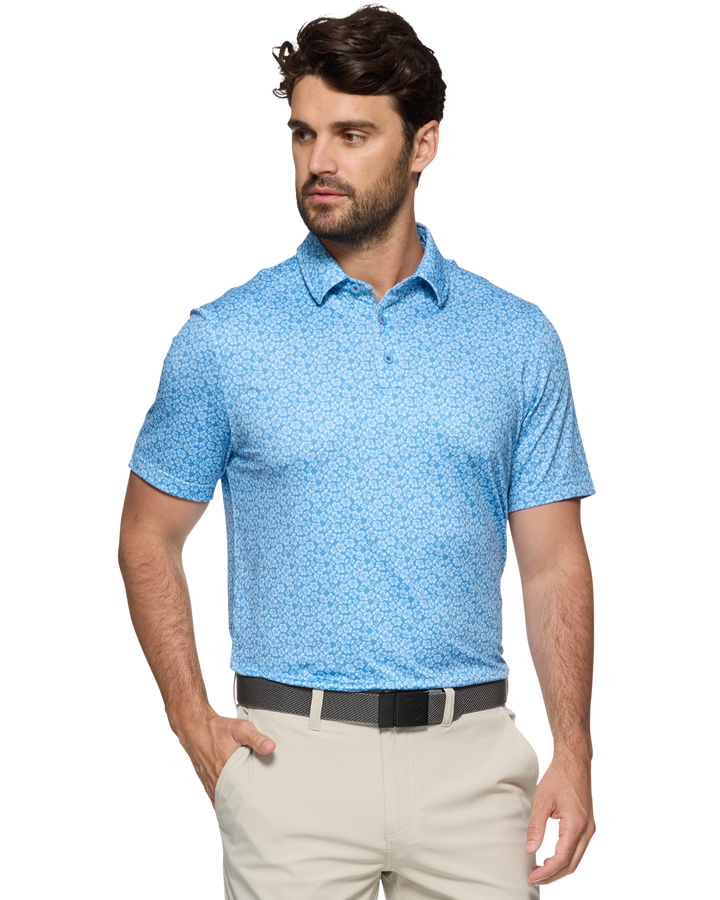 MVP NEWNAN HIBISCUS PRINT POLO