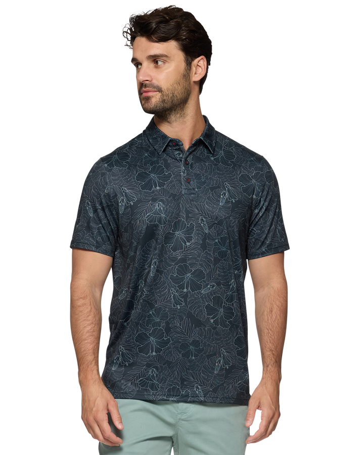 MVP MANTECA FLORAL PRINT PERFORMANCE POLO