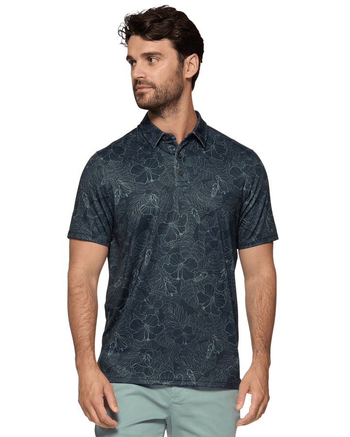 MVP MANTECA FLORAL PRINT PERFORMANCE POLO