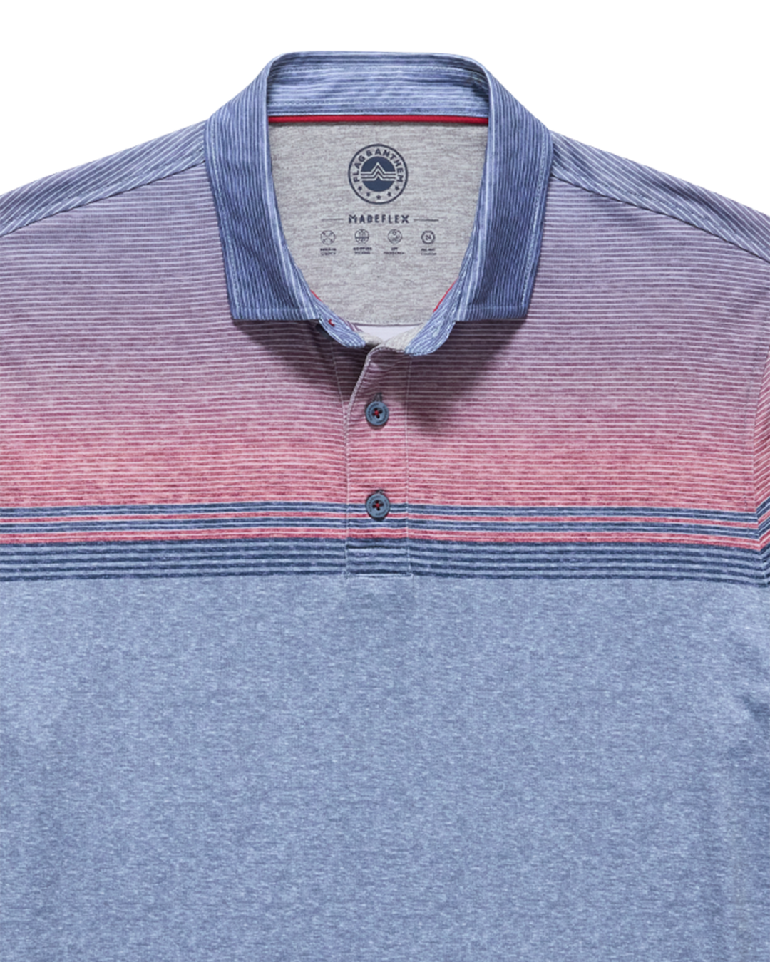 MVP DENTON GRADIENT CHEST STRIPE POLO