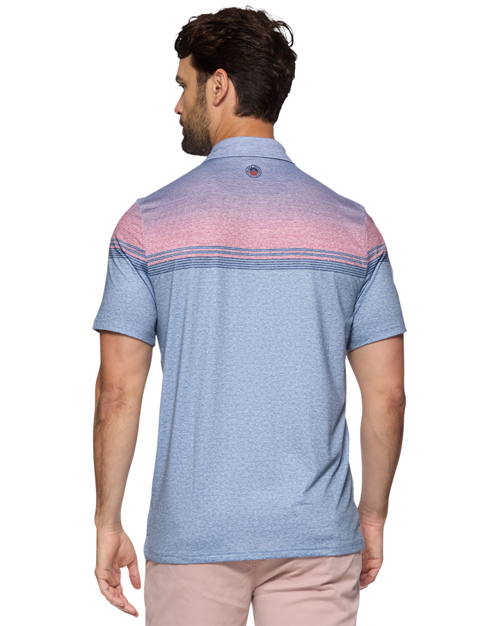 MVP DENTON GRADIENT CHEST STRIPE POLO