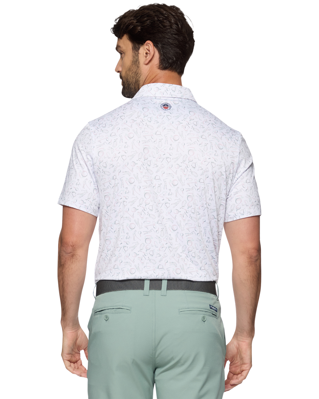 MVP LINTON GOLF PRINT POLO