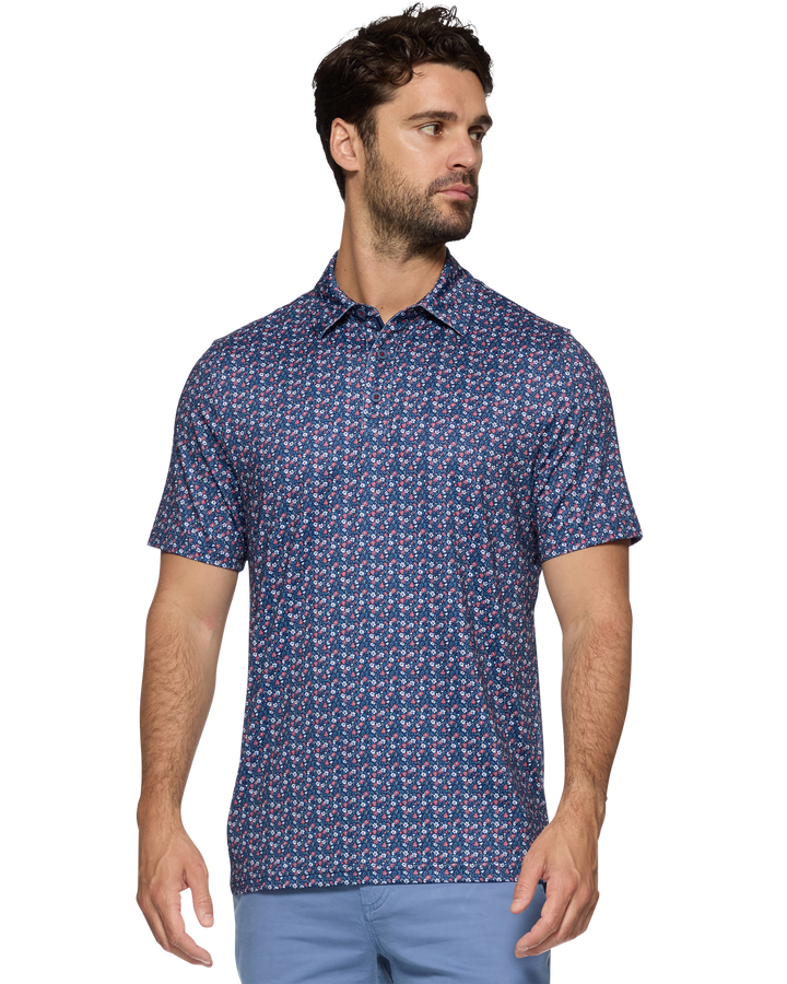 MVP HIGGINS AMERICANA FLORAL PRINT POLO