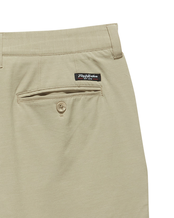 COTTON BLEND ANY-WEAR PERFORMANCE SHORT - 8" INSEAM