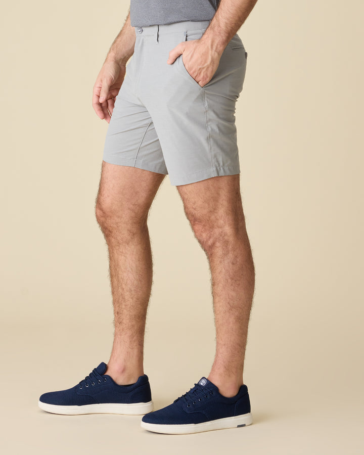 COTTON BLEND ANY-WEAR PERFORMANCE SHORT - 8" INSEAM