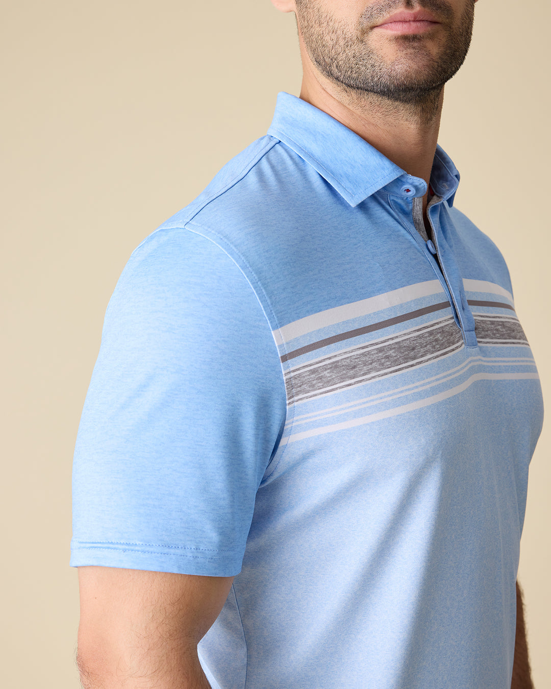 MVP NORMAN BLOCKED CHEST STRIPE POLO