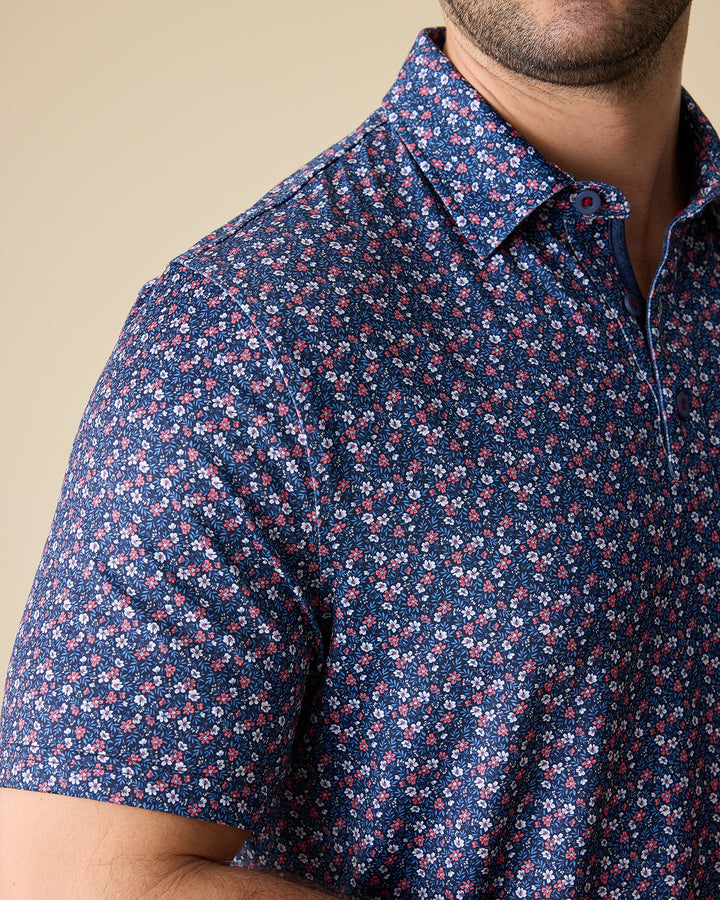 MVP HIGGINS AMERICANA FLORAL PRINT POLO