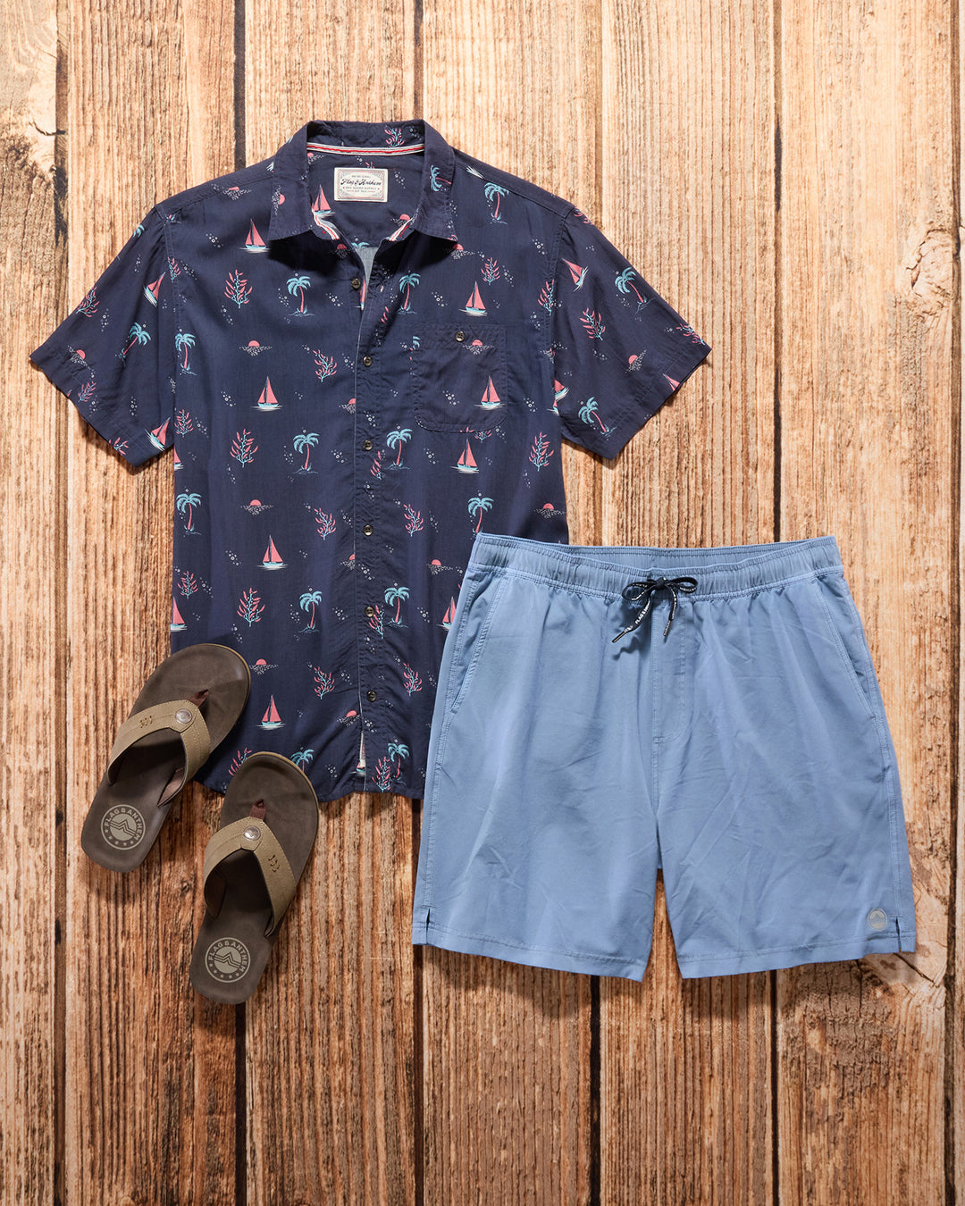 FINLEY SAILBOAT PRINT SHIRT