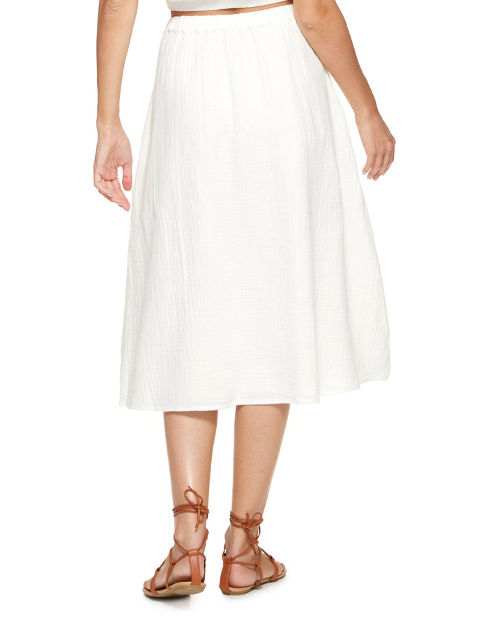 ELLA GAUZE MIDI SKIRT