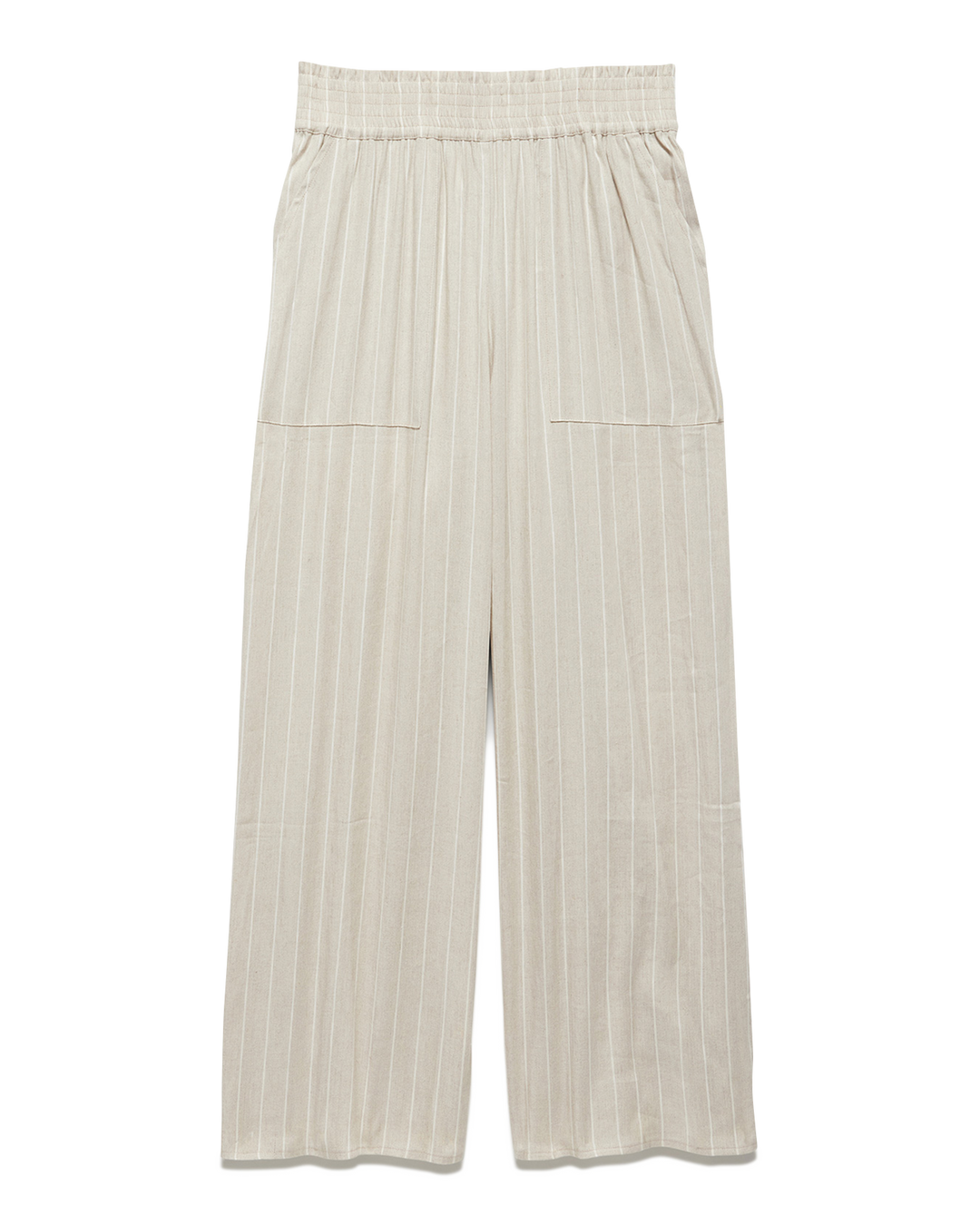 AVA LINEN-BLEND WIDE-LEG PANT