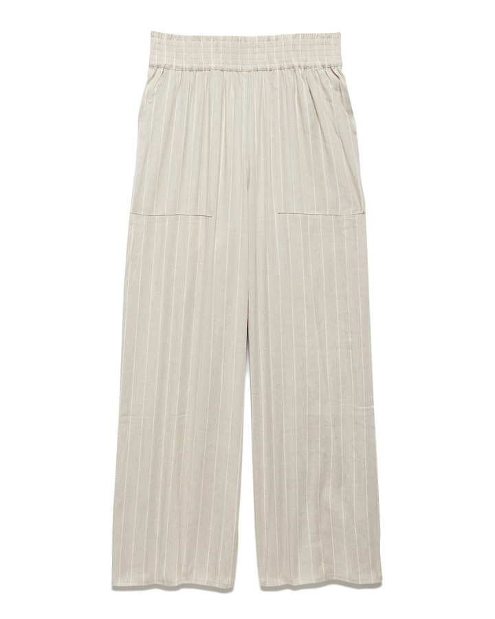 AVA LINEN-BLEND WIDE-LEG PANT