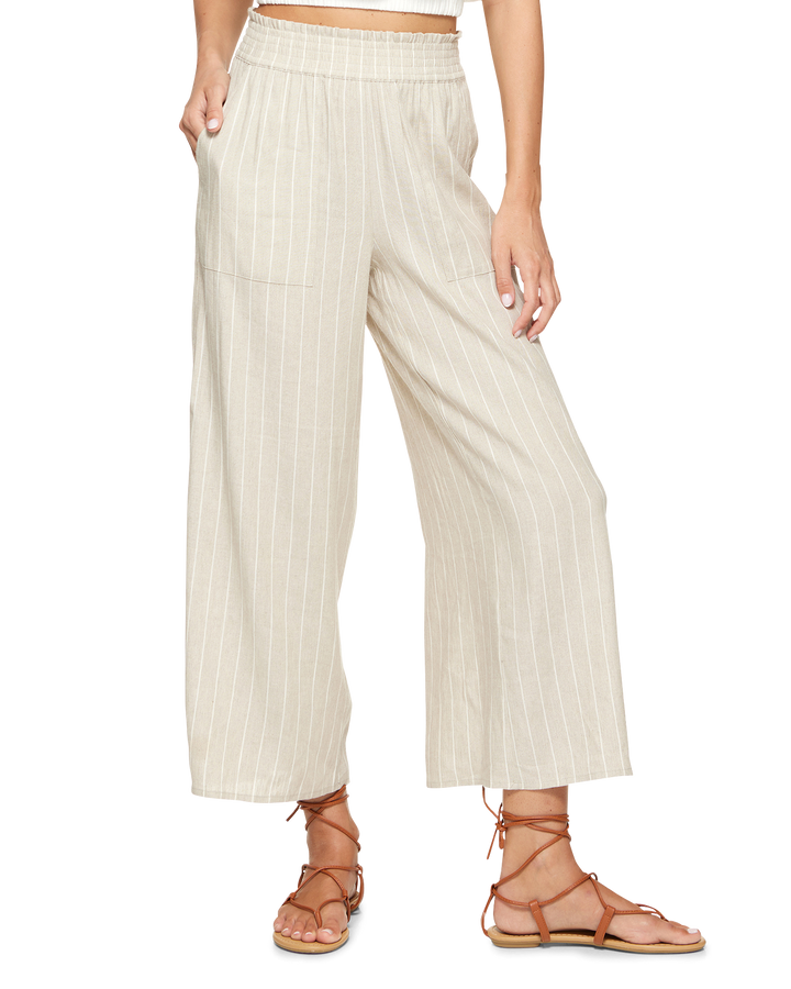 AVA LINEN-BLEND WIDE-LEG PANT (FINAL SALE)