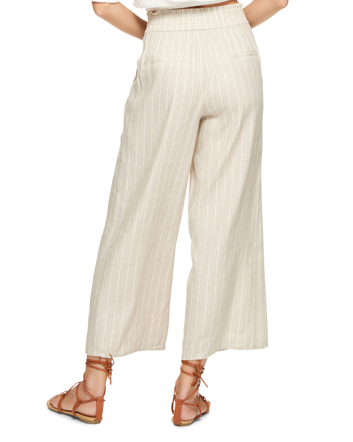 AVA LINEN-BLEND WIDE-LEG PANT