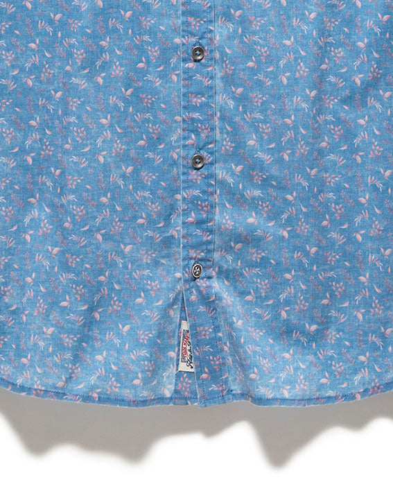 OXFORD LEAF PRINT VINTAGE SOFT STRETCH SHIRT