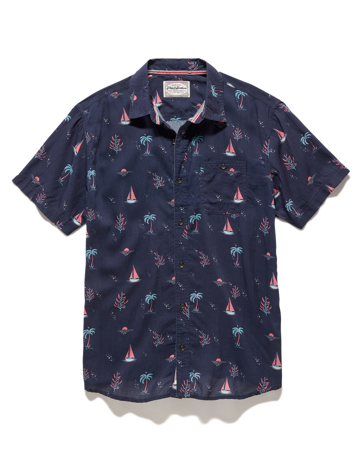 FINLEY SAILBOAT PRINT SHIRT