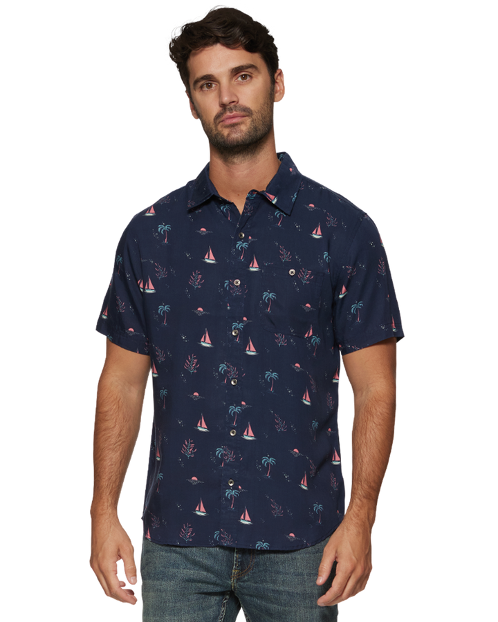 FINLEY SAILBOAT PRINT SHIRT